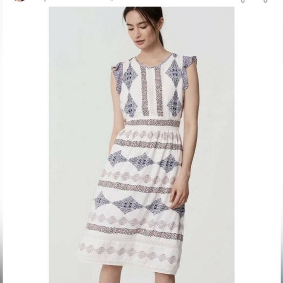 LOFT Dresses & Skirts - Loft Flora boho midi dress